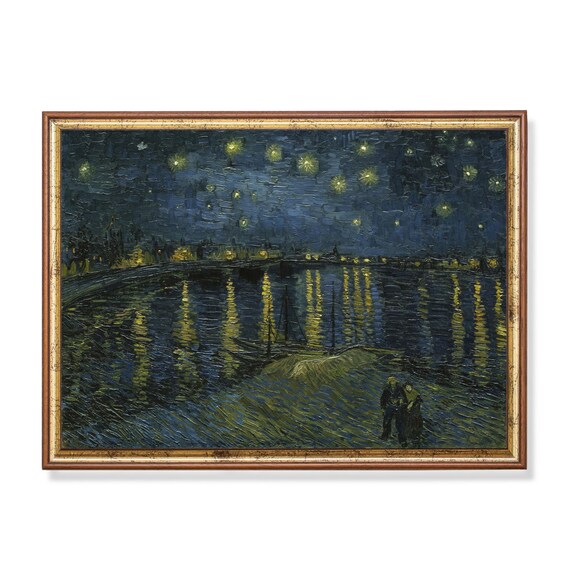 Van Gogh Starry Night Over the Rhone River Classic Art Poster