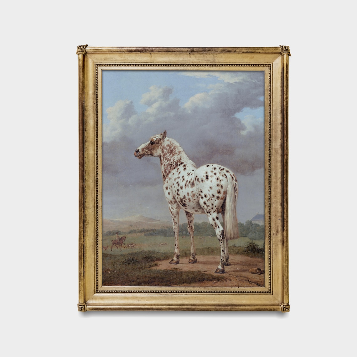 Vintage White Horse Equestrian Wall Art Print - Image 4