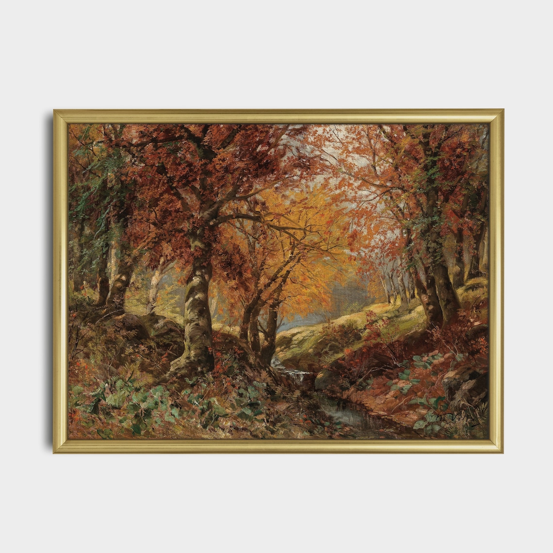Vintage Autumn Landscape, Rustic Fall Art Print - Image 2