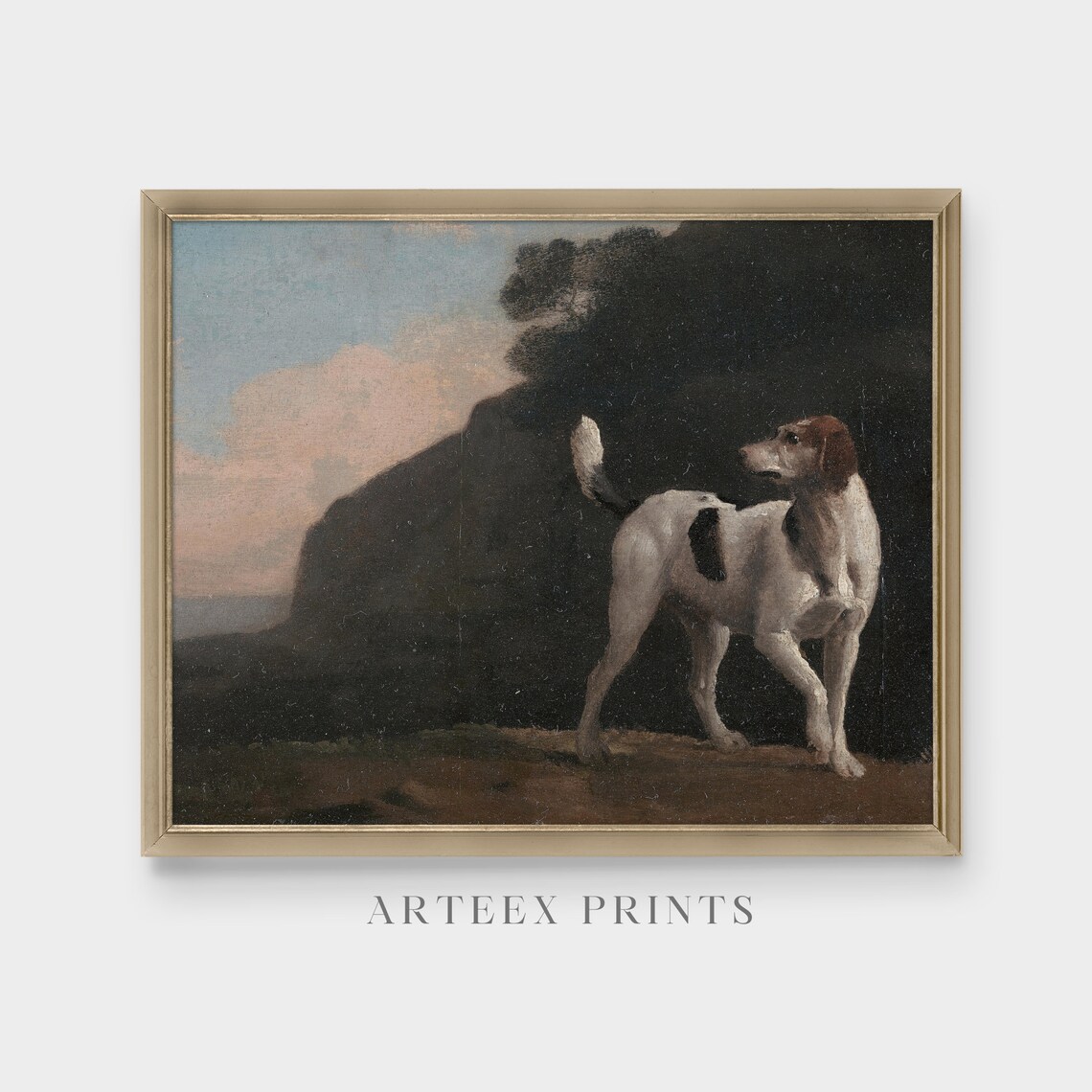 Vintage Foxhound Painting, Rustic Farmhouse Art Print - Image 3
