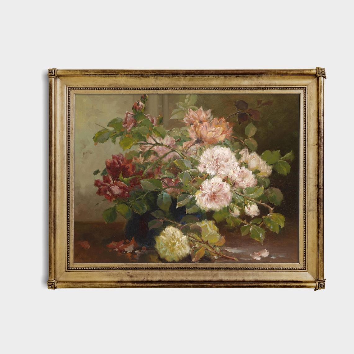 Vintage Still Life With Flowers, Farmhouse Art Print - Image 4