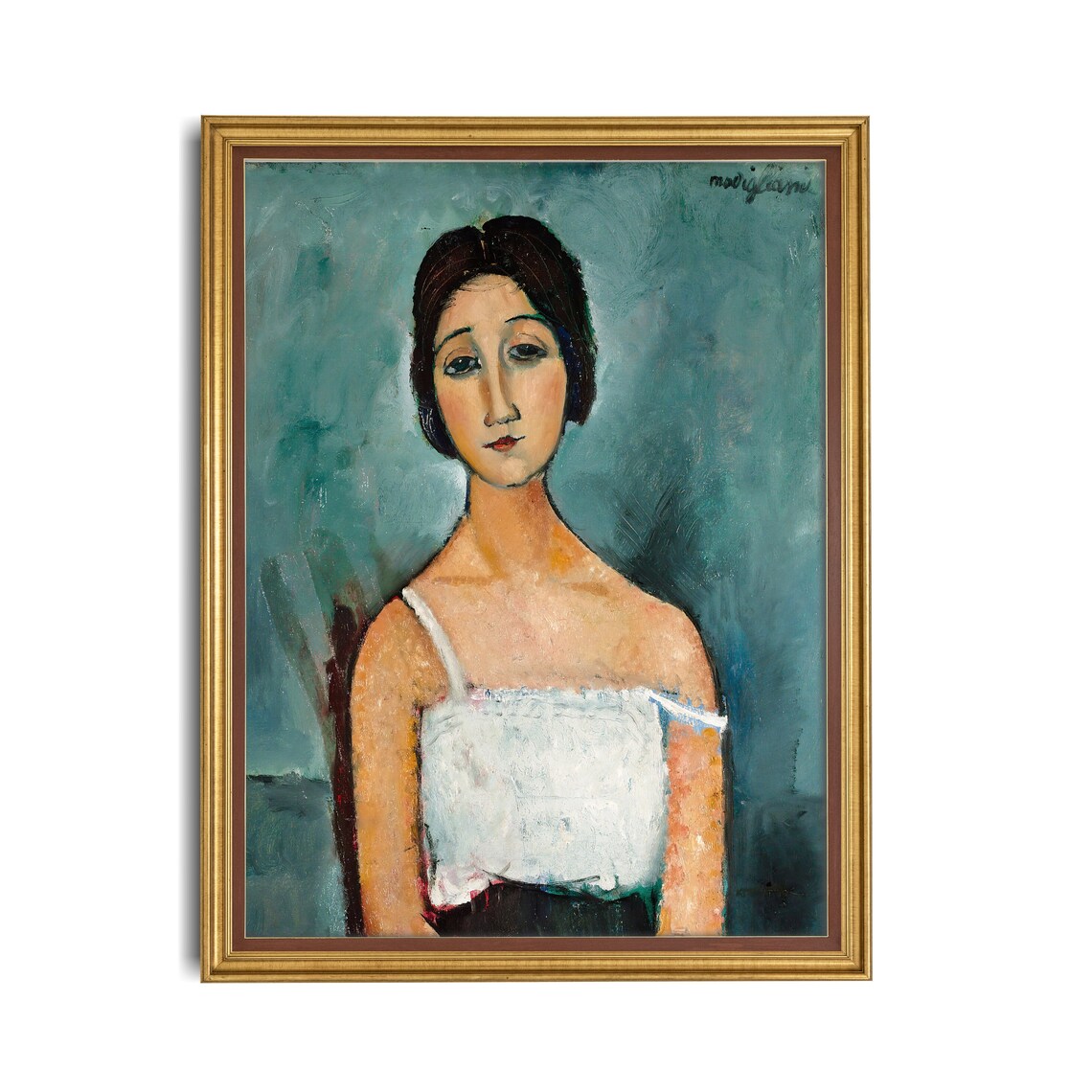 Vintage Woman Portrait Art Print, 18th-Century - Image 3
