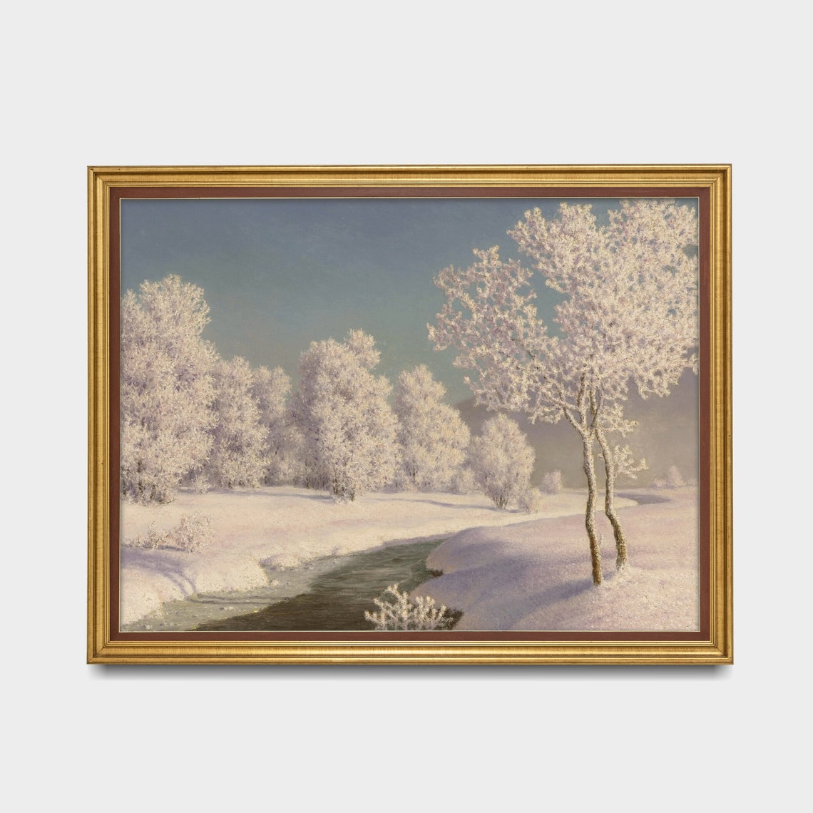 Frost-Covered Trees Glowing in Bright Winter Sunlight Poster - Image 2