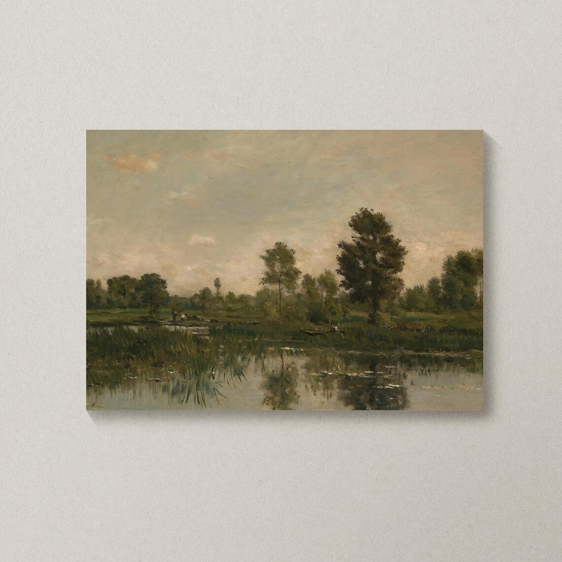 Vintage Country Landscape Art Print, Rustic Riverscape - Image 3