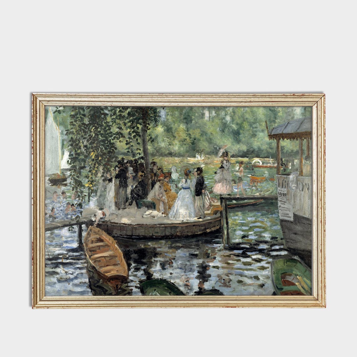 Renoir La Grenouillere Boating Pond Impressionist Classic Poster - Image 3