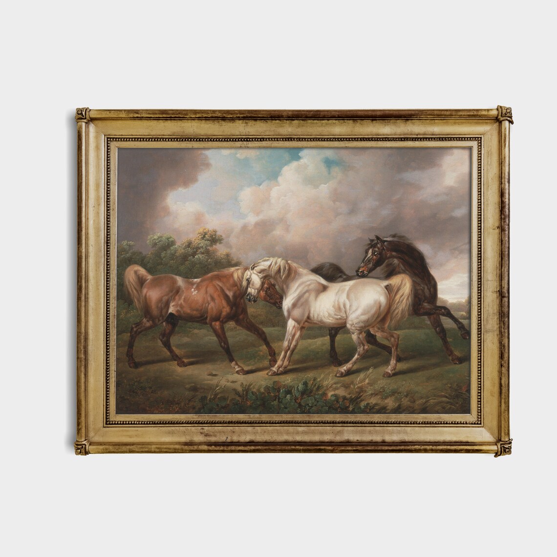 Horse Painting Farmhouse Decor Wall Art Print - Image 2