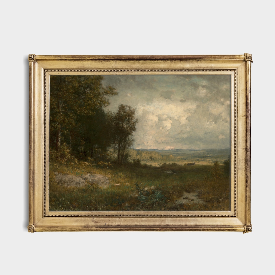 Vintage Landscape Painting Art Print, Rustic Decor - Image 4