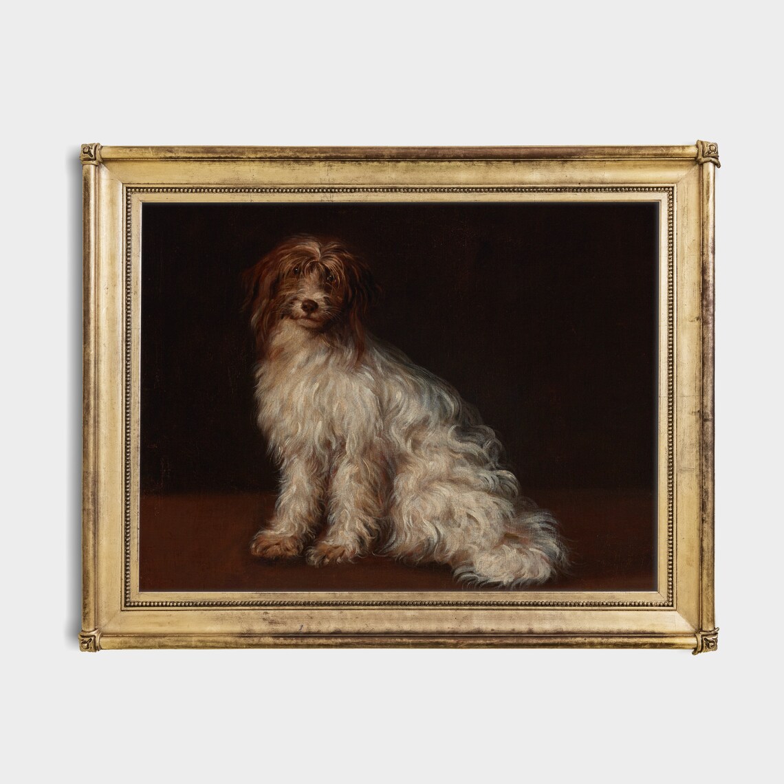 Vintage Terrier Portrait Art Print, Rustic Pet - Image 2
