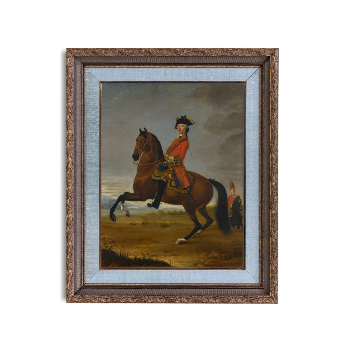 Military Officer on Rearing Horse Vintage Cavalry Portrait Poster - Image 3