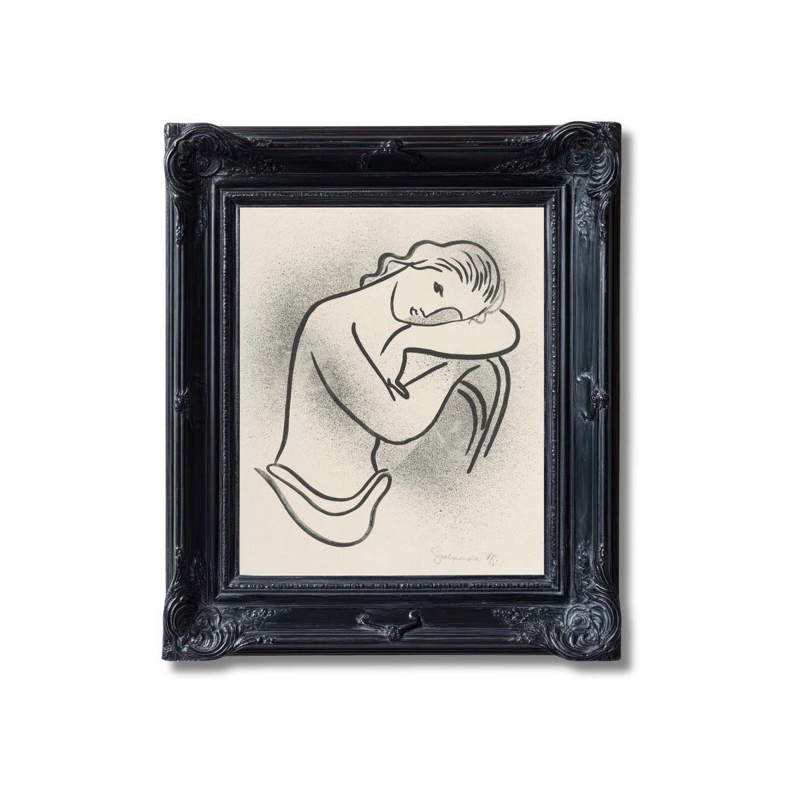 Minimalist Line Drawing Resting Woman Single Stroke Modern Poster - Image 4