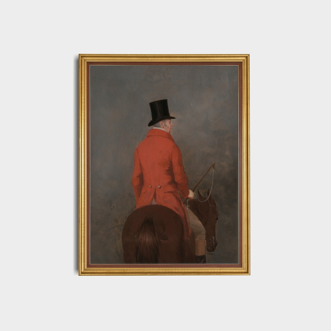 Gentleman On Horse Vintage Equestrian Art Print - Image 3
