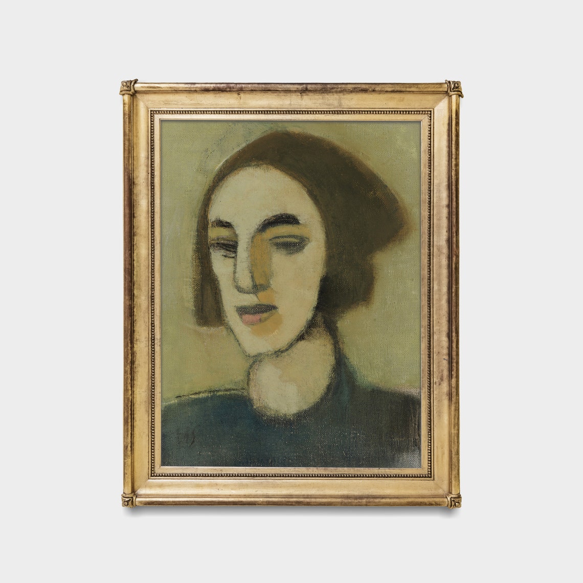 Dark-Haired Woman with a Serene Smile Modigliani Portrait Poster - Image 5
