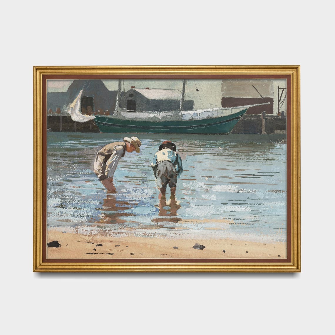Winslow Homer Barefoot Boys Wading in a Harbor Vintage Poster - Image 5