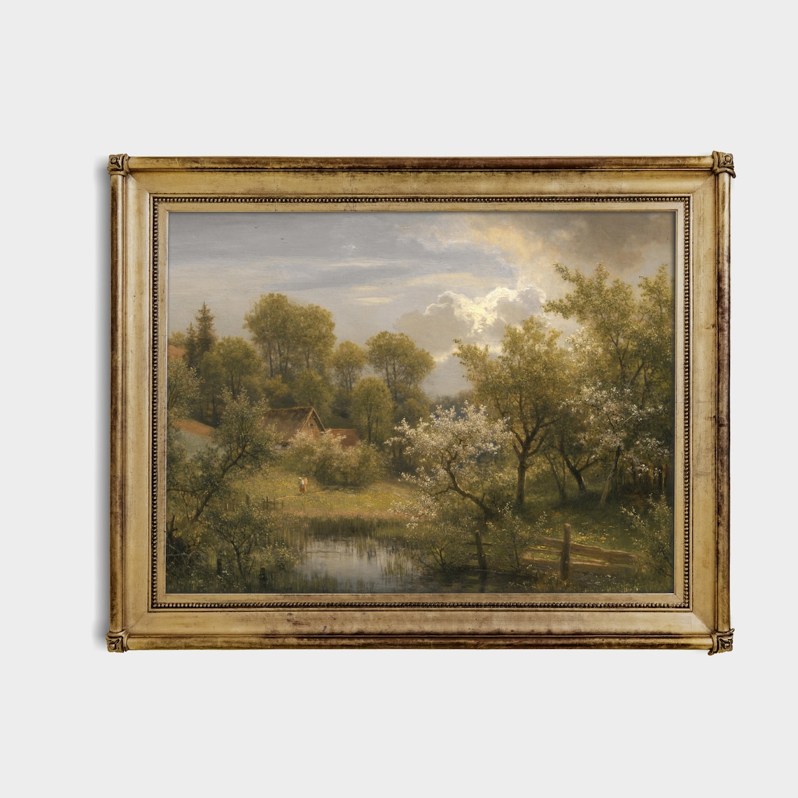 Vintage Country Landscape Art Print, Rustic Farmhouse - Image 4