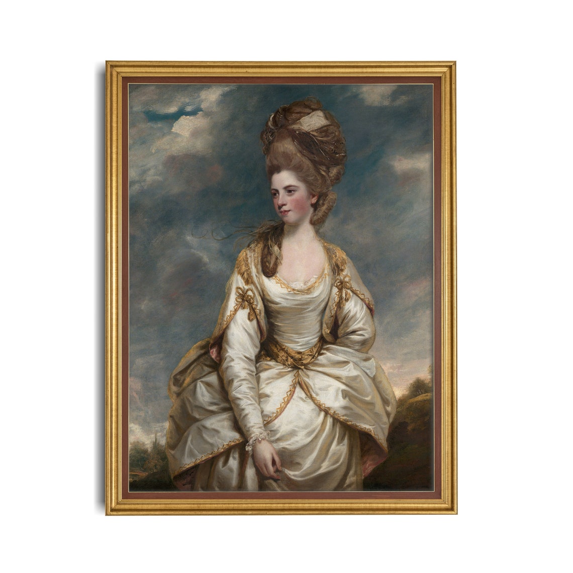 Printed And Shipped Vintage Portrait Painting Antique Oil Painting Print Victorian Print Woman Portrait Art Mailed Print - Image 2