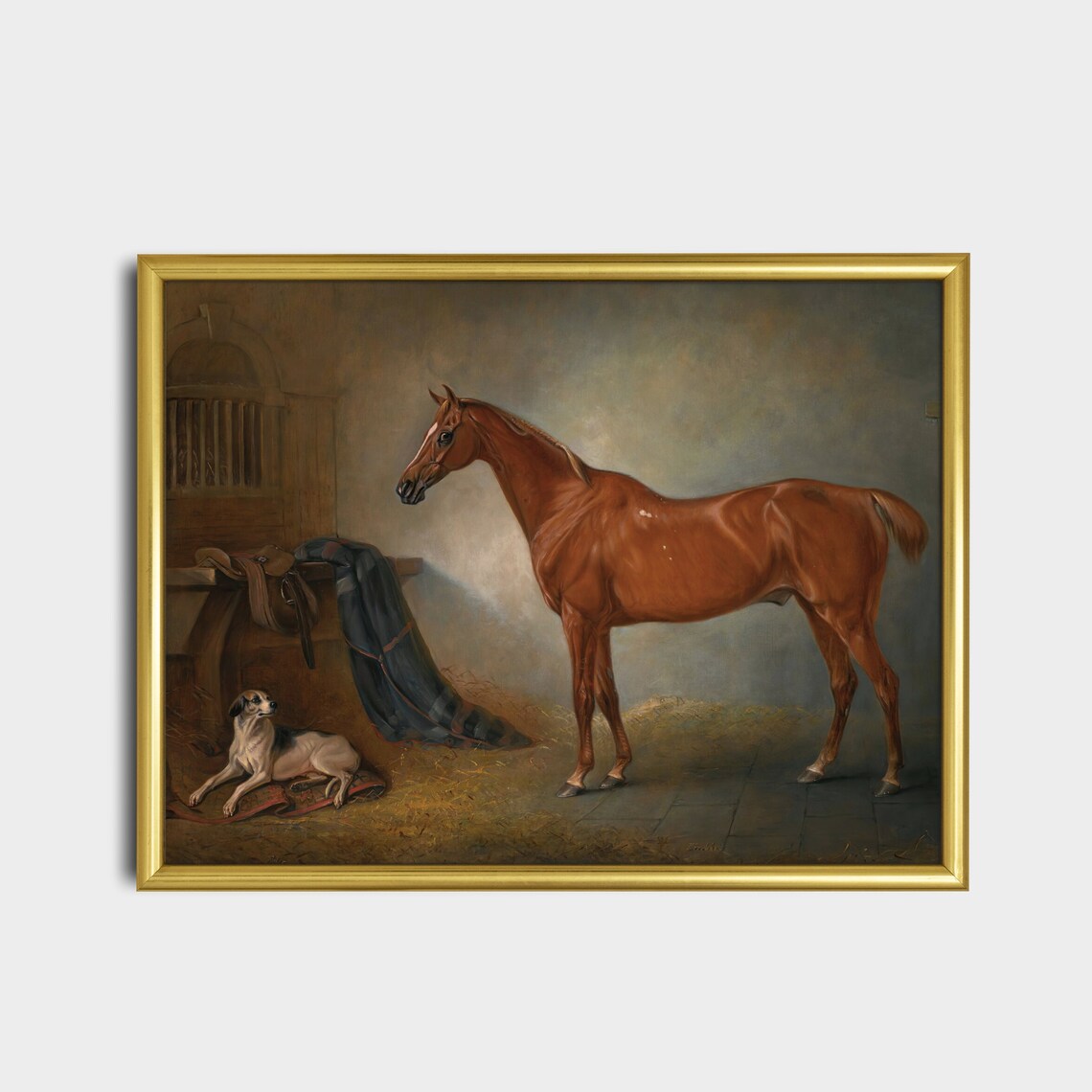 Vintage Horse and Dog Equestrian Art Print - Image 5