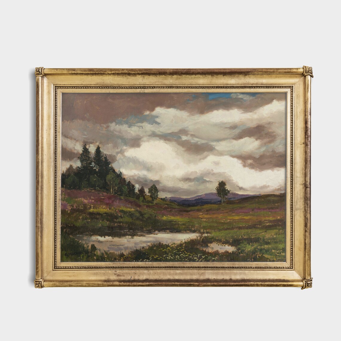 Vintage Landscape Painting, French Country Art Print - Image 3
