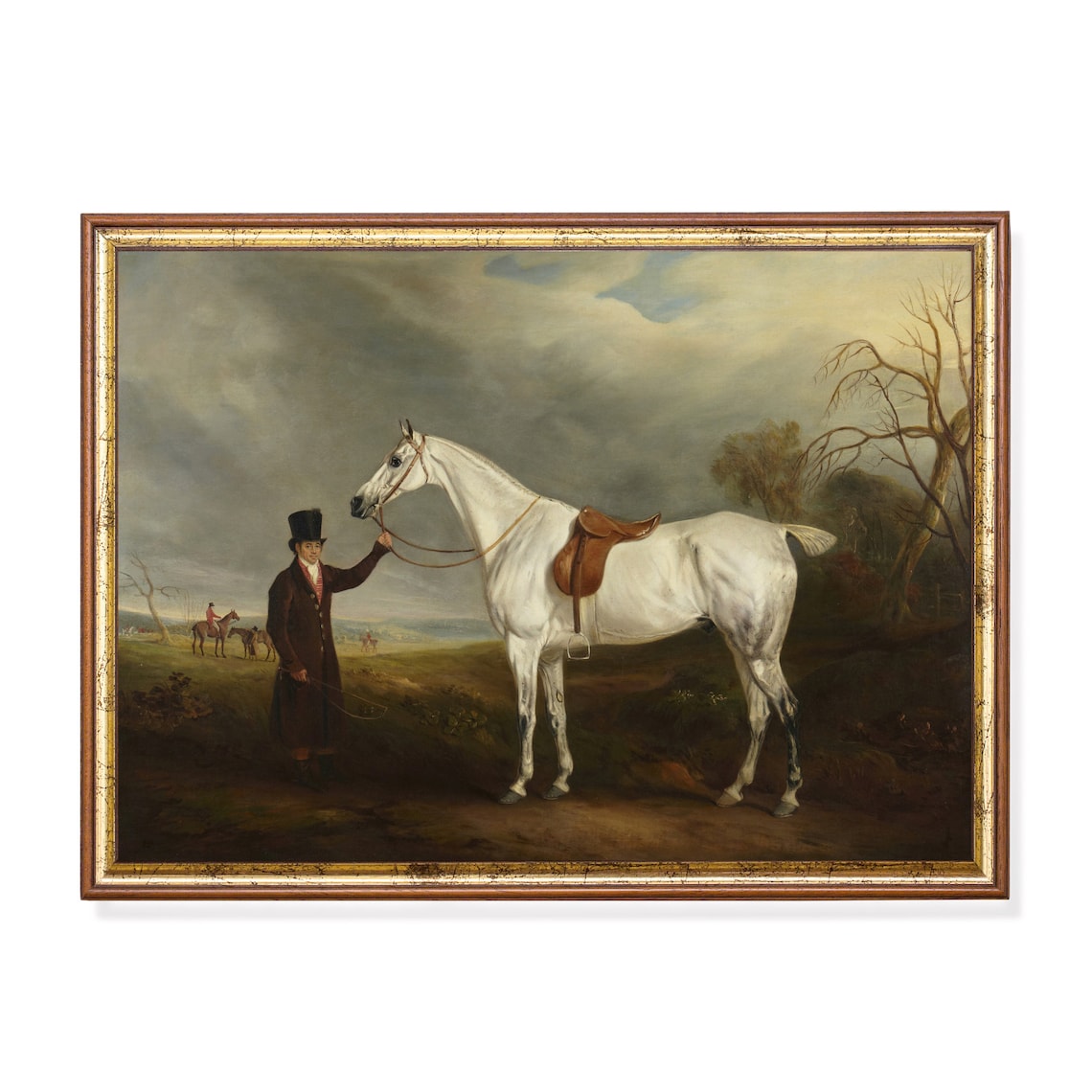 Vintage Horse Painting Rustic Animal Poster