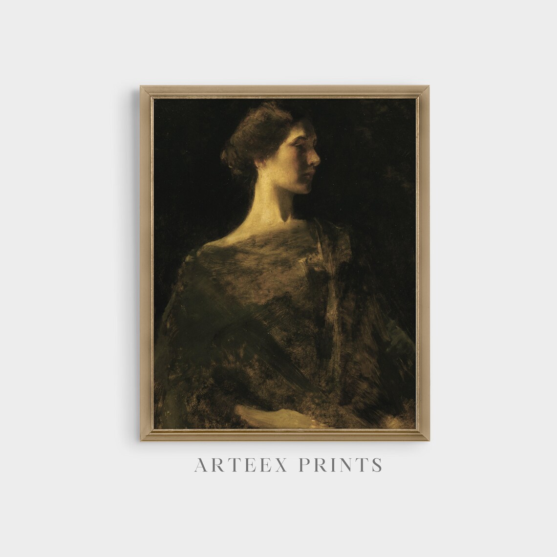 Vintage Woman Portrait, Antique Oil-Painting Style Art Print - Image 5