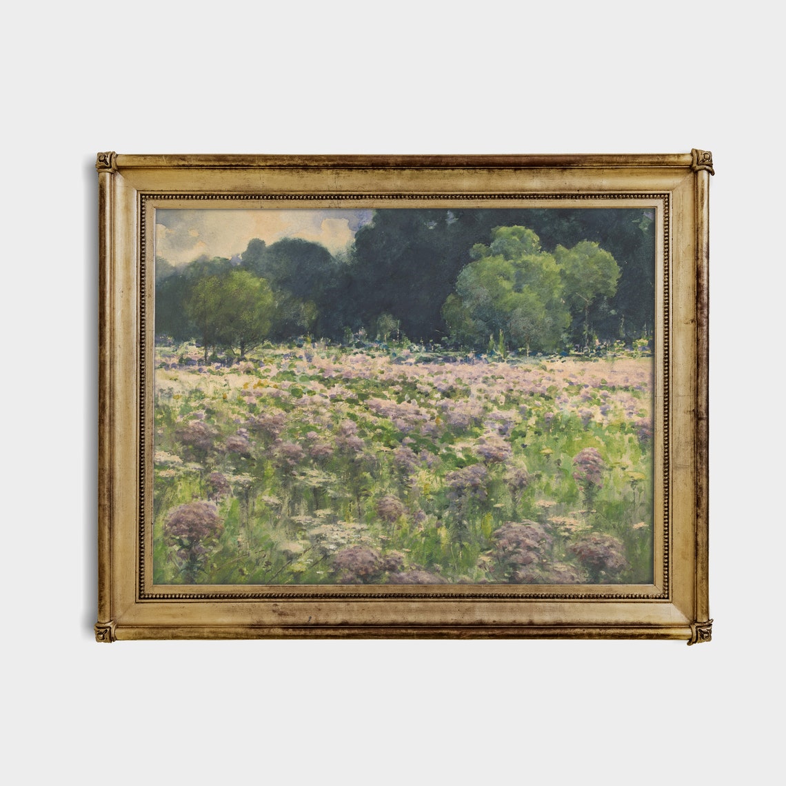 Sunlit Wildflower Meadow with Tall Blossoms Landscape Poster - Image 4