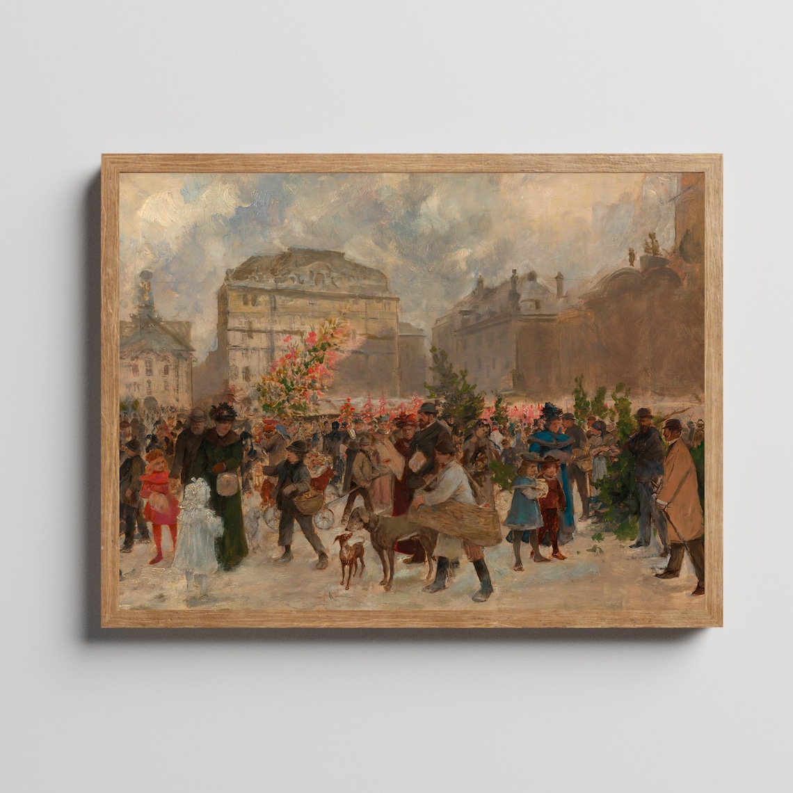 Christmas Fair Vintage Art Print, Winter Holiday - Image 3
