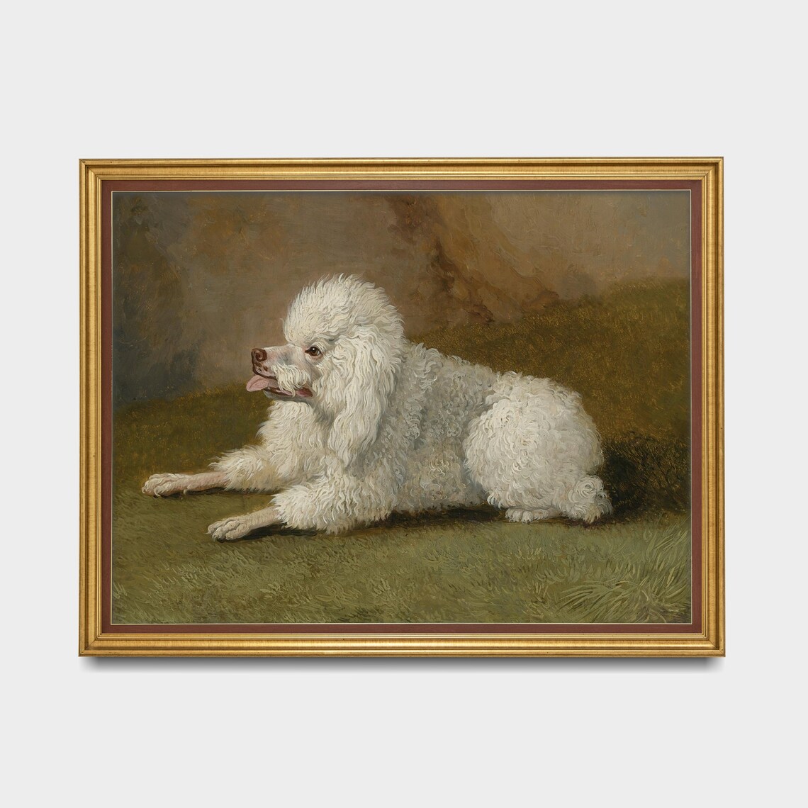 Vintage Dog Painting Antique Animal Print, Farmhouse Decor - Image 3