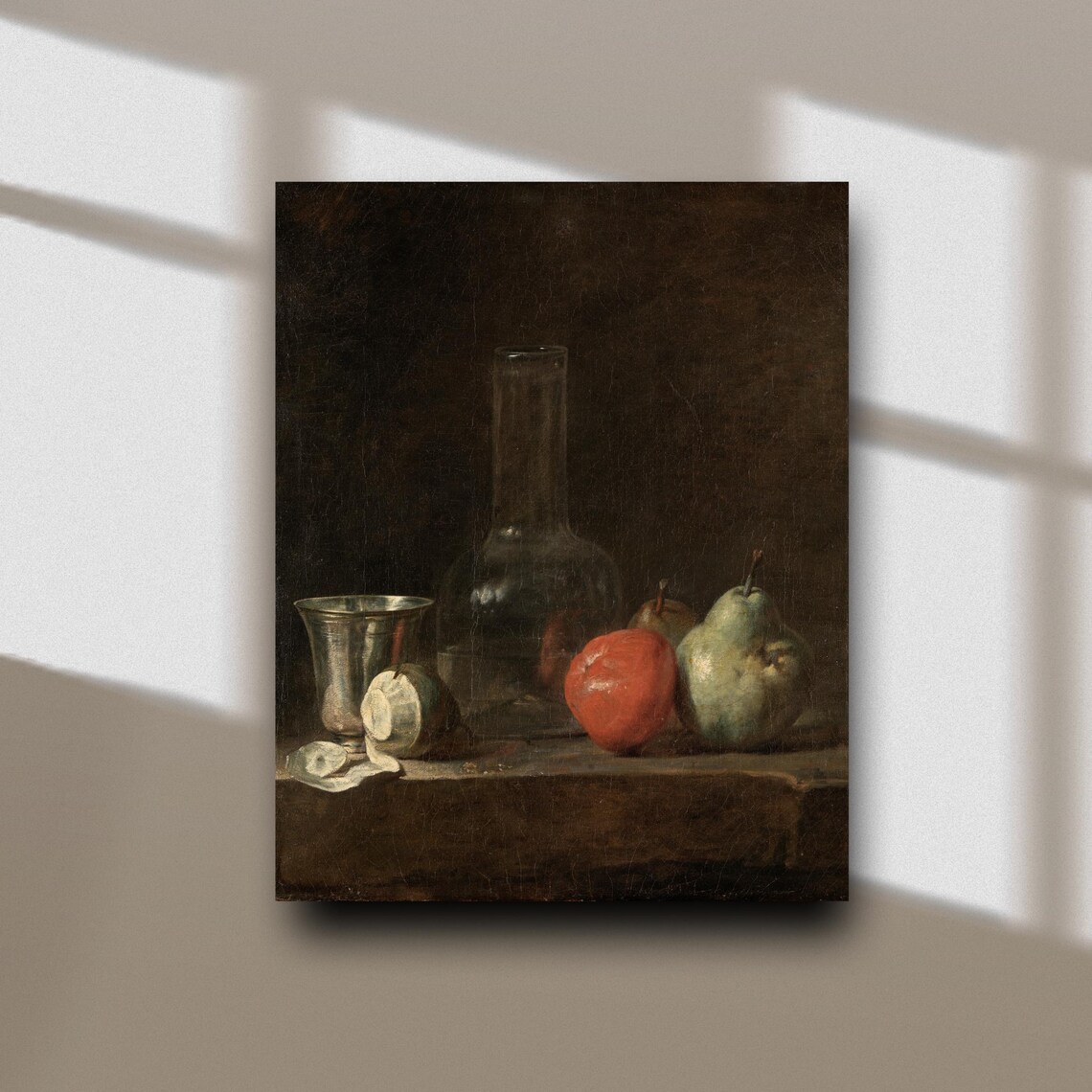 Vintage Still Life Print Dark Academia Fruit Painting Old Master Style Artwork Rustic Kitchen Wall Art Moody Classic Decor - Image 3