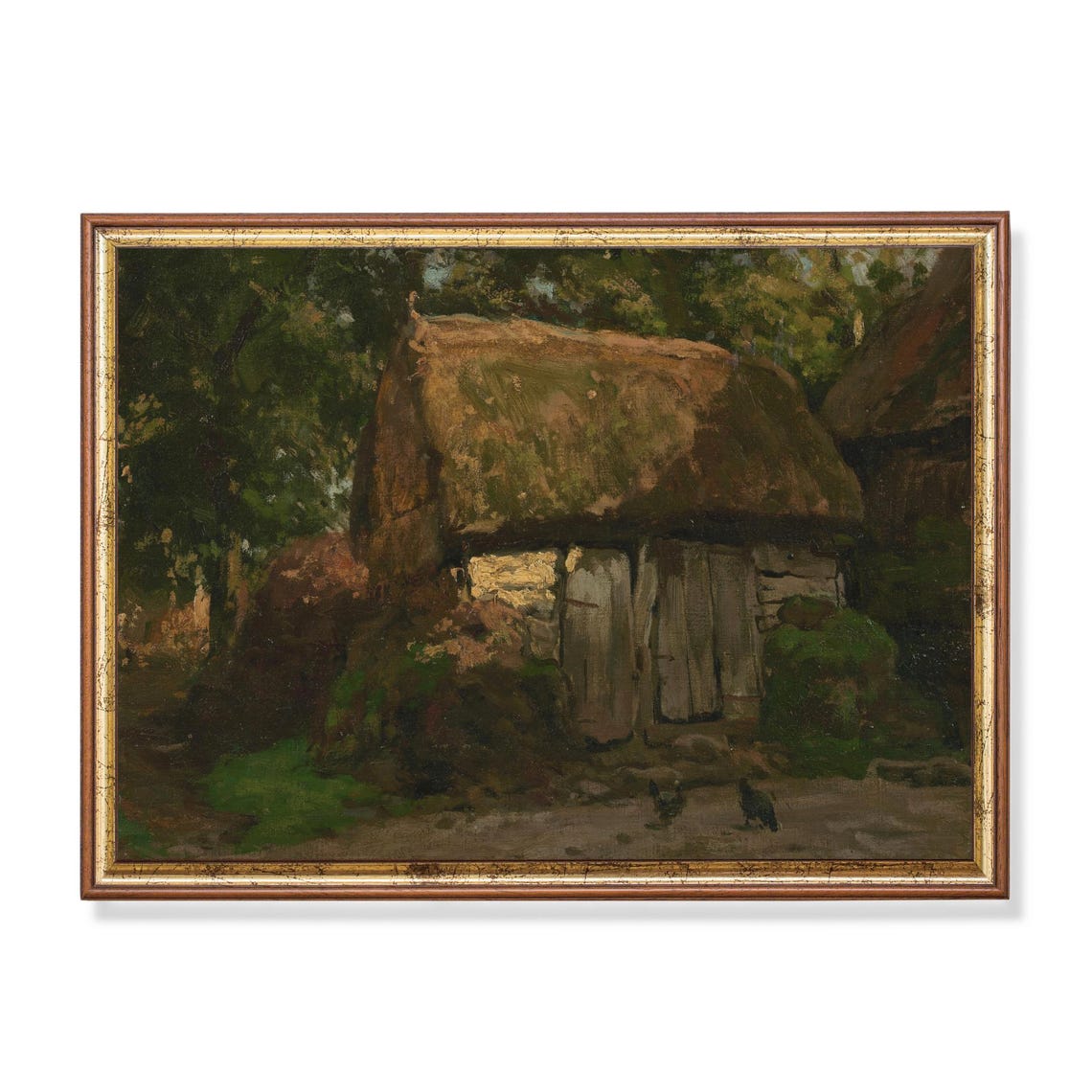 Printed And Shipped Vintage Landscape Painting Summer Landscape Print Oil Painting Antique Moody European Print