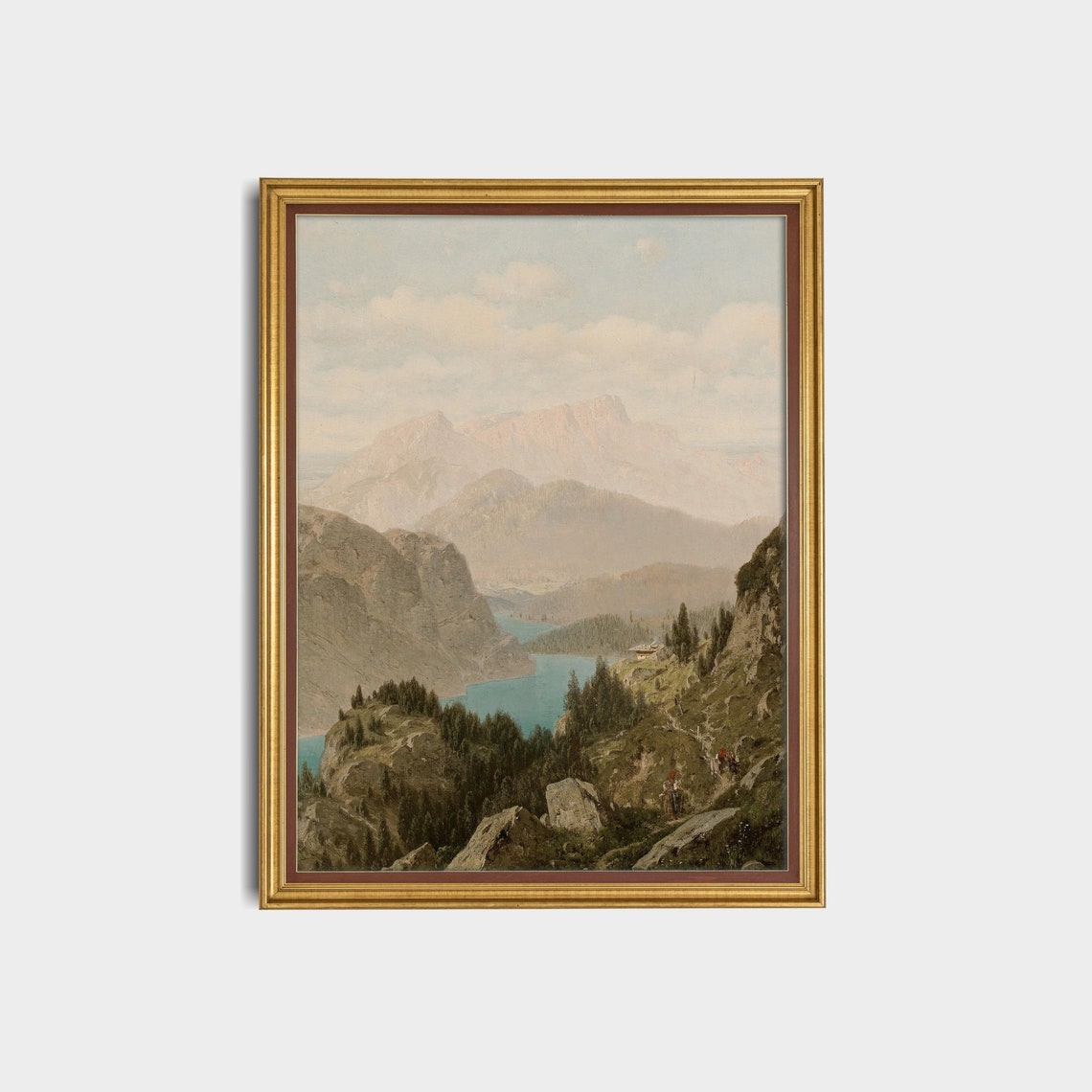 Alpine Lake Between Mountains with a Pine Forest View Poster - Image 3