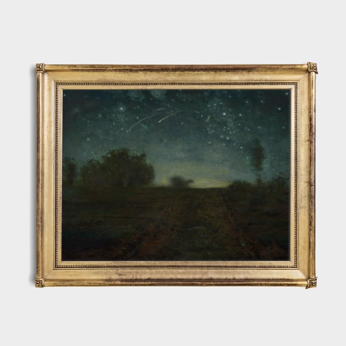 Starry Night Vintage Painting, Dark Academia Art Print - Image 2