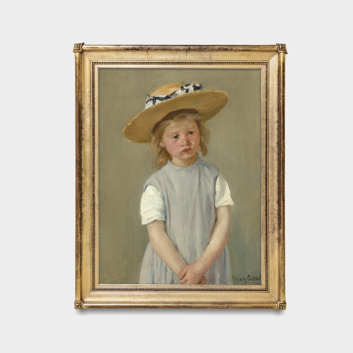Vintage Child Portrait, Rustic 19th-Century Art Print - Image 2