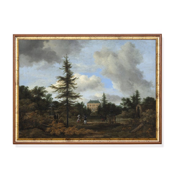 Printed And Shipped Vintage Landscape Painting Antique Country Landscape Moody Rustic Fine Print Farmhouse Decor Physical Prints