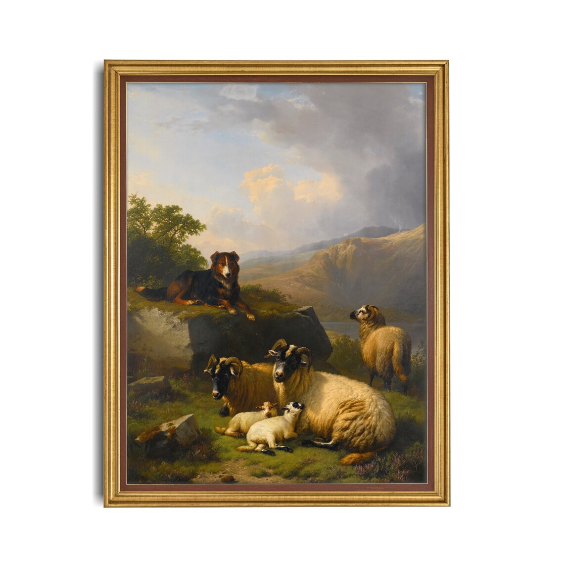 Vintage Sheep Painting, Rustic Farmhouse Print - Image 3