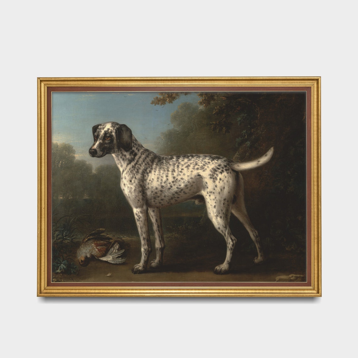 Vintage Dog Painting Antique Animal Print Instant Wall Art Farmhouse Decor Oil Painting 18th Century Fine Art - Image 2