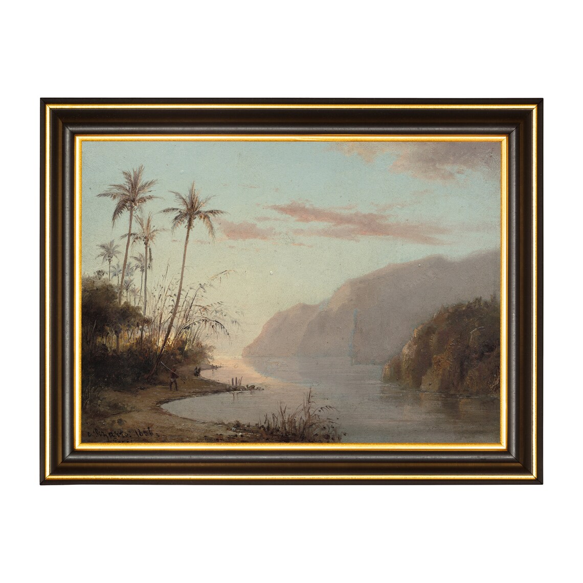 Vintage Coastal Ocean Beach Art Print, Rustic Antique - Image 3
