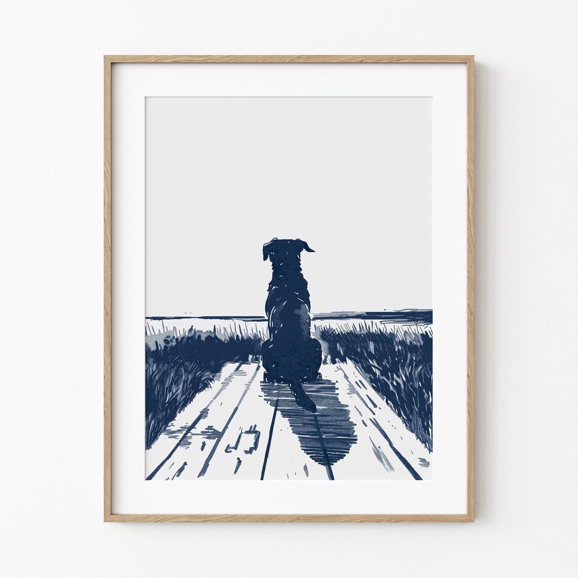 Carolina Low Country Dog Art Print, Deep Southern Decor