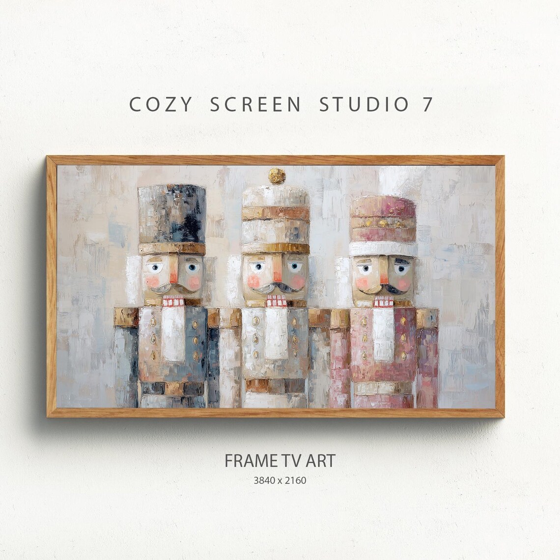 Nutcrackers Tv Art Christmas Minimalist Samsung Frame Decor