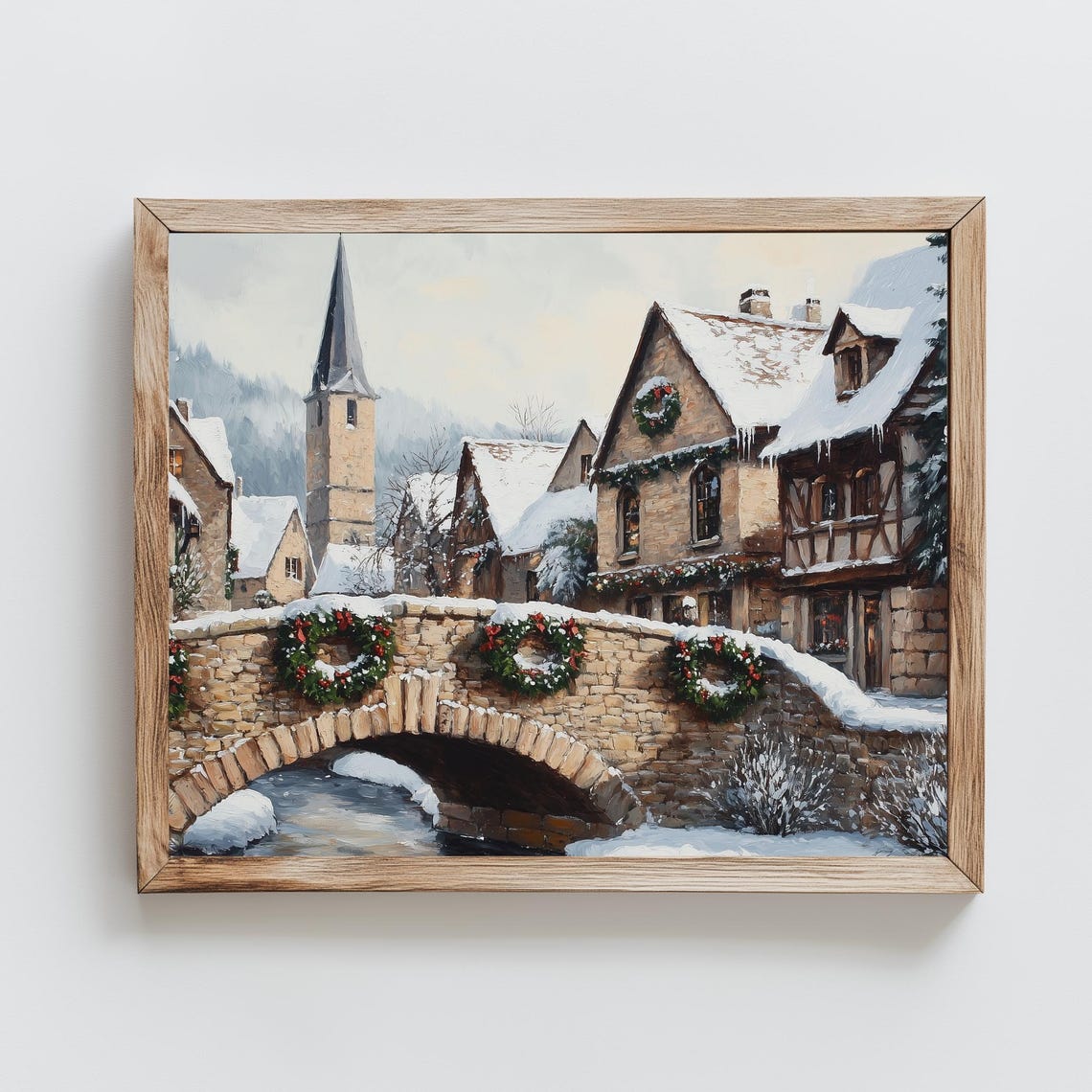Christmas European Print Vintage Oil Painting Inspired Print Holiday Print Christmas Print Holiday Home Decor