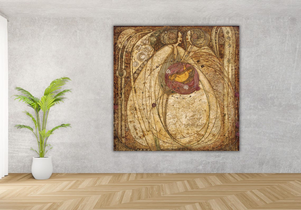 Margaret Macdonald Mackintosh White Rose Red Rose Art Nouveau Poster - Image 3