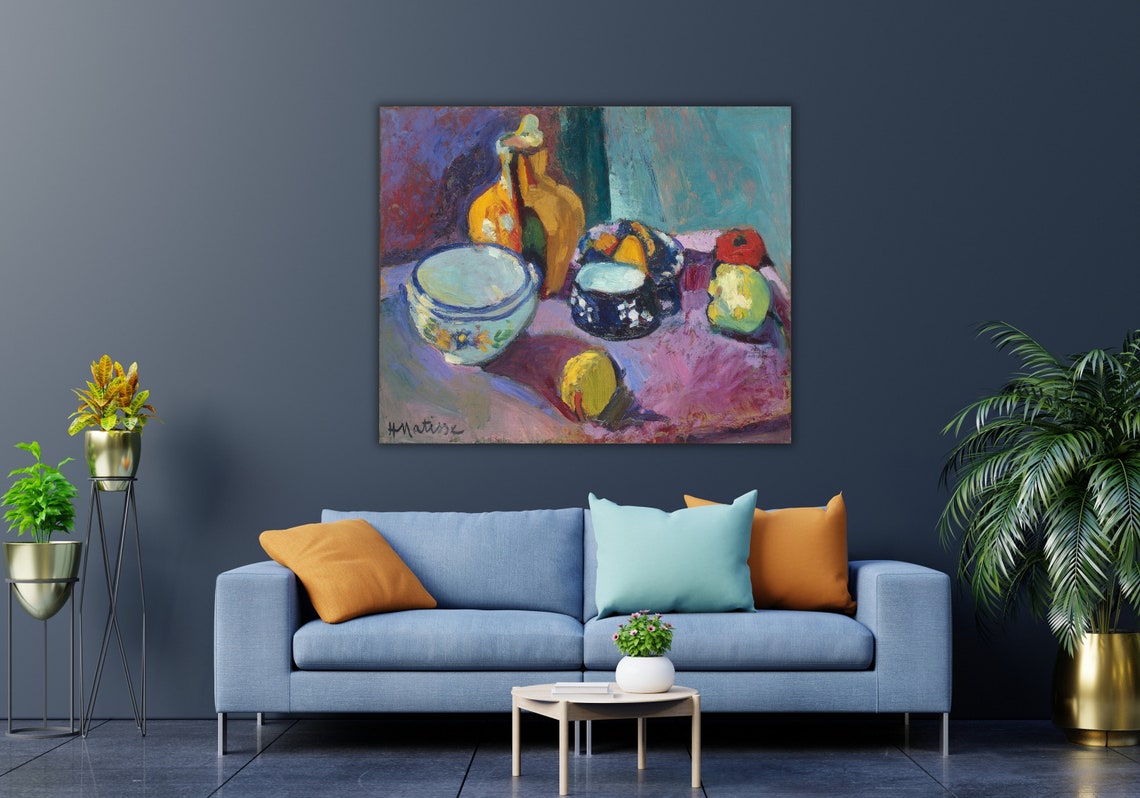 Henri Matisse Fauvist Still Life Bowls Fruit Painting Poster - Image 2