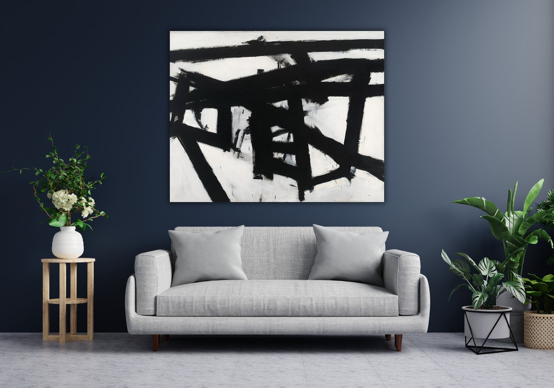 Franz Kline Large Black White Abstract Expressionist Art Poster - Image 2