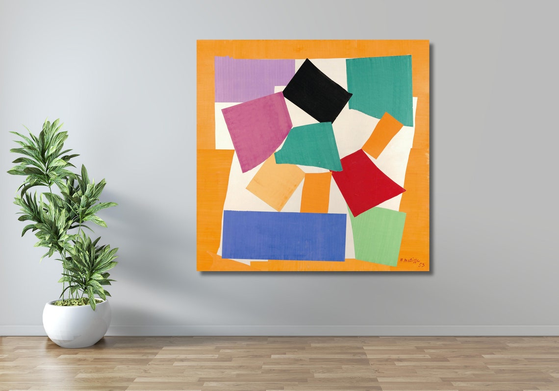 Henri Matisse 1953 Cut Out Collage Bold Color Blocks Art Poster - Image 3