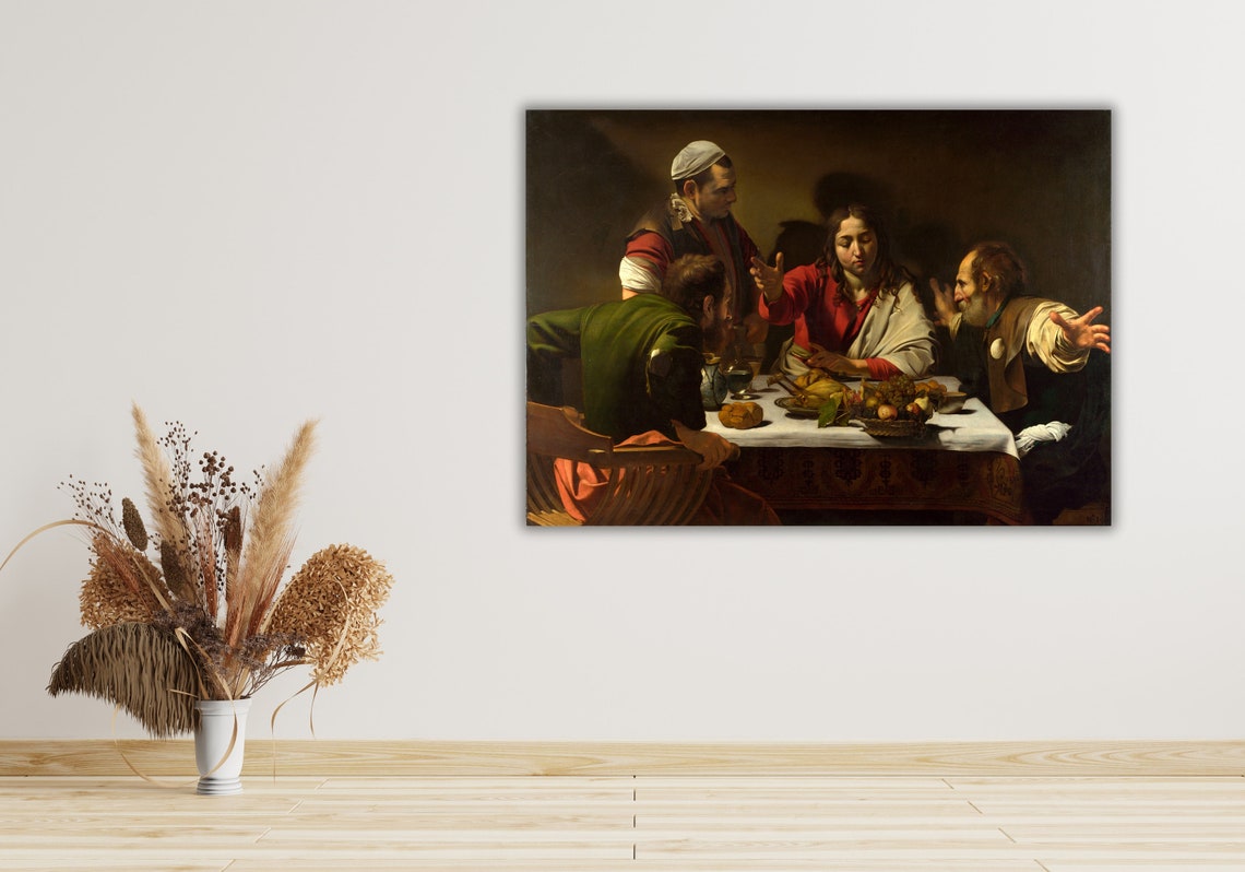 Caravaggio The Supper at Emmaus Jesus Disciples Baroque Table Poster - Image 2
