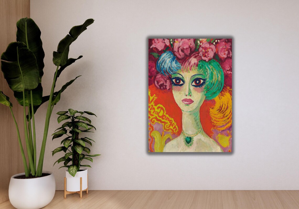 Kees van Dongen Fauvist Woman Portrait Colorful Hair Art Poster - Image 2