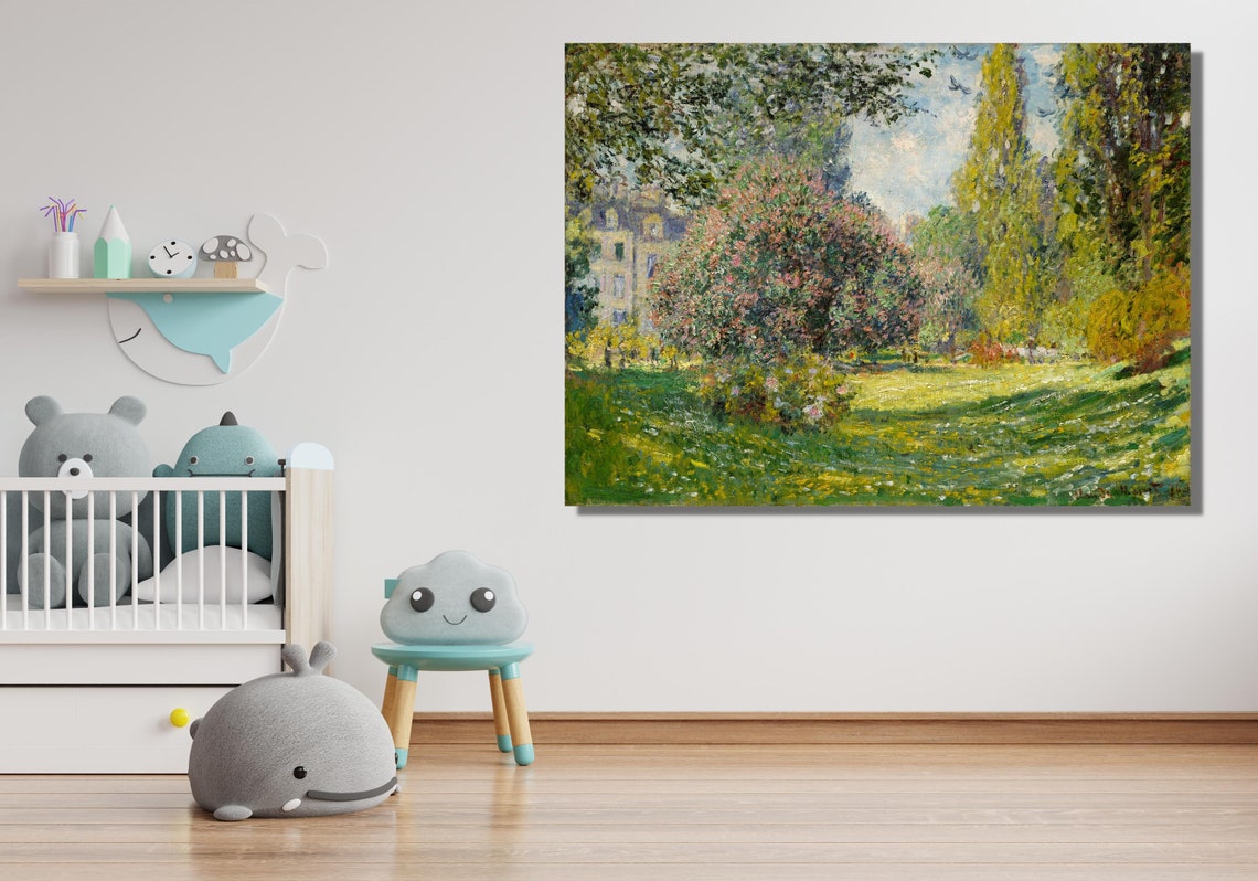 Claude Monet The Parc Monceau Sunny Garden 1878 Impressionist Poster - Image 2