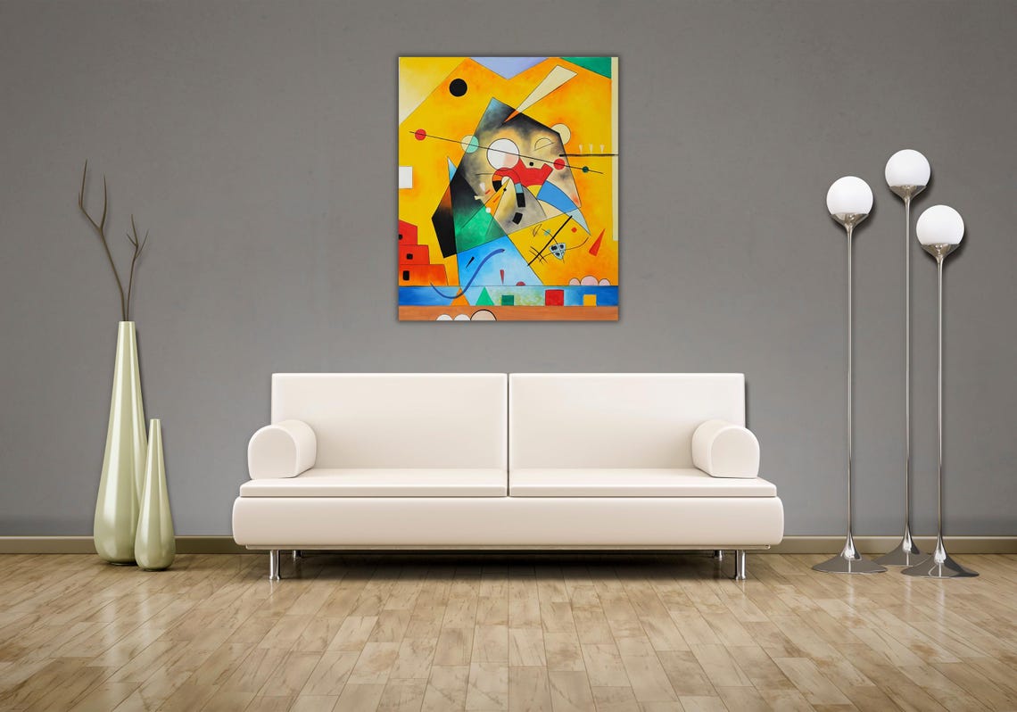 Wassily Kandinsky Yellow Red Blue Abstract Geometric Shapes Art Poster - Image 2