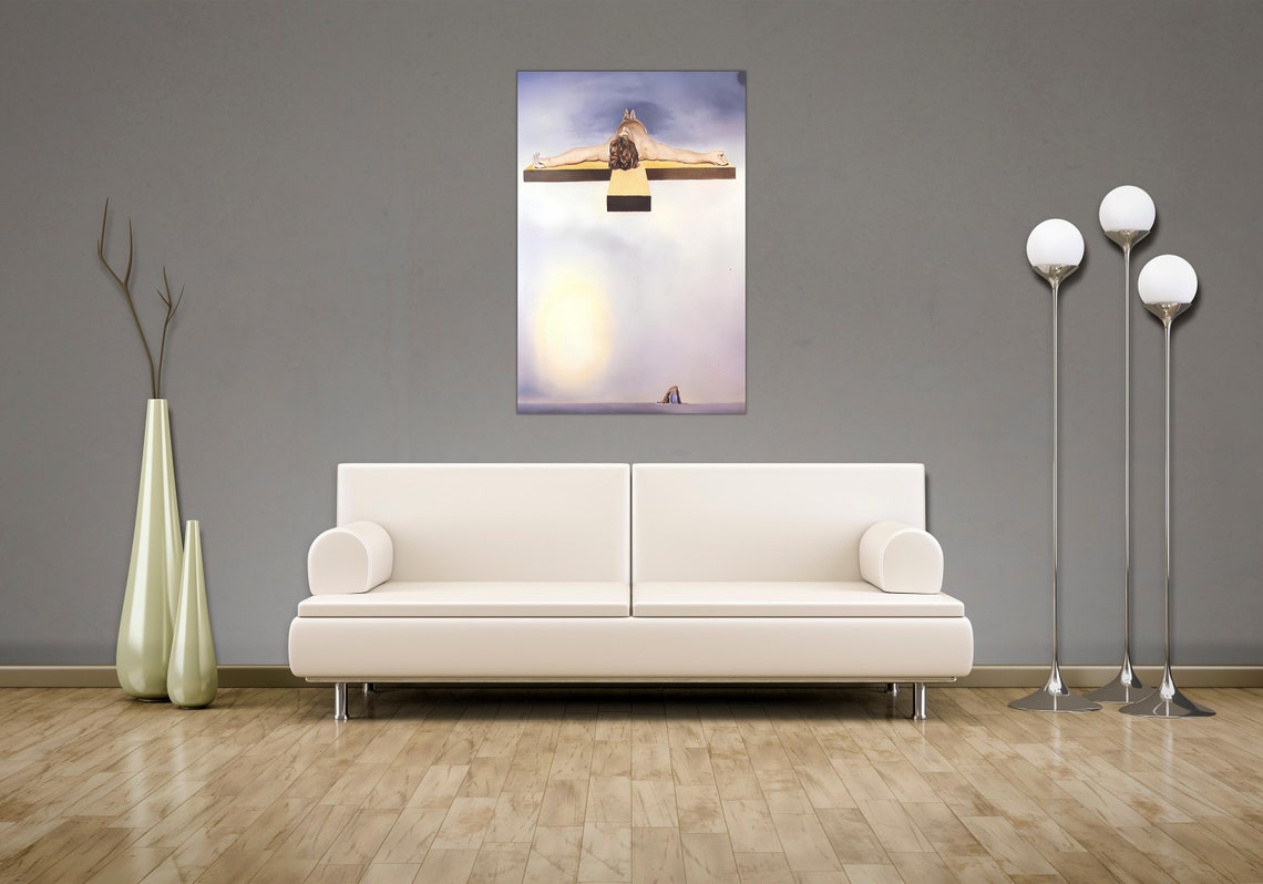 Salvador Dali Lord Jesus Print Art Christ Of St John Of The Cross Wall Art Print Salvador Dali Exhibition Poster Print Surrealism Art - Image 3