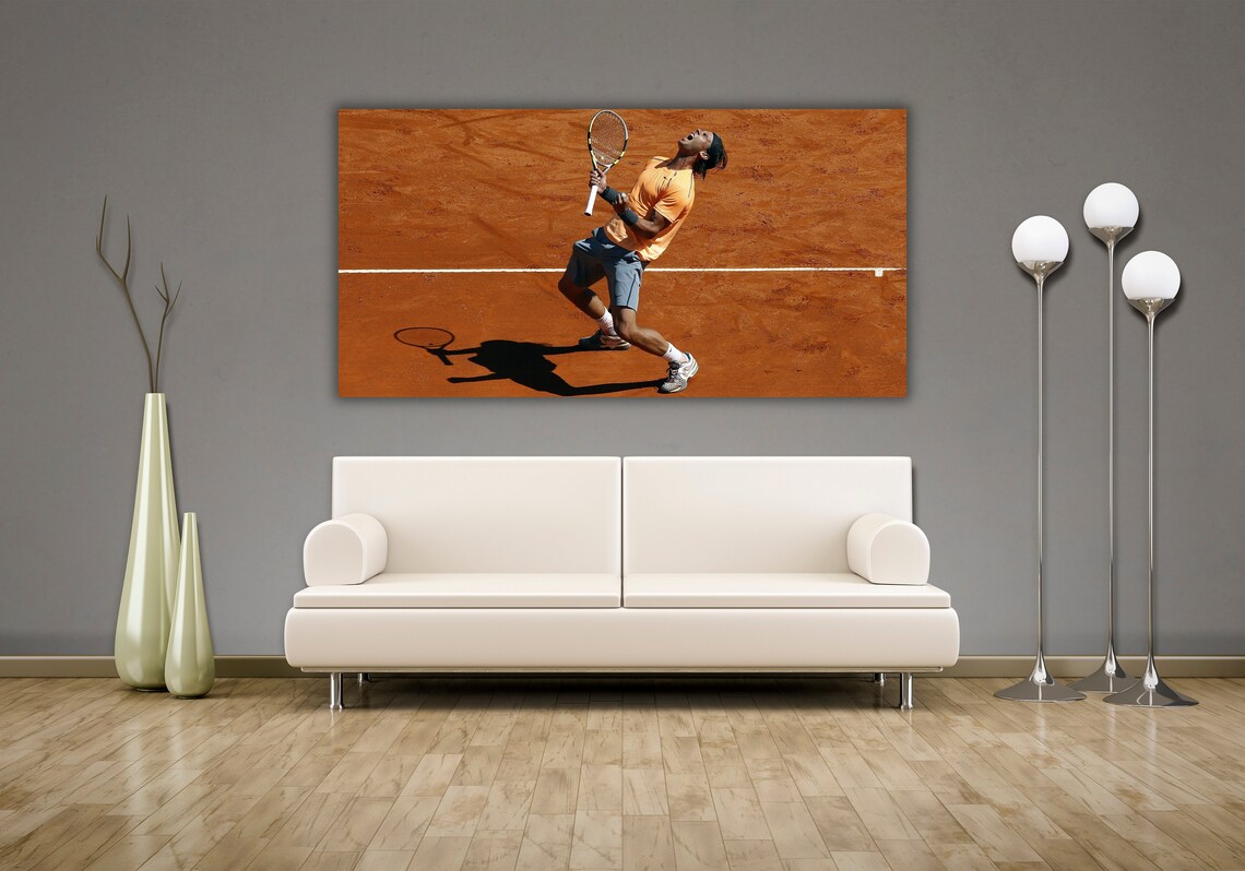Rafael Nadal Clay Court Victory Celebration Tennis Art Poster - Image 2
