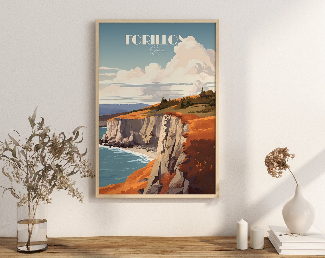 Print Forillon National Park Poster Wall Decor Qubec Art Fall Canada Autumn