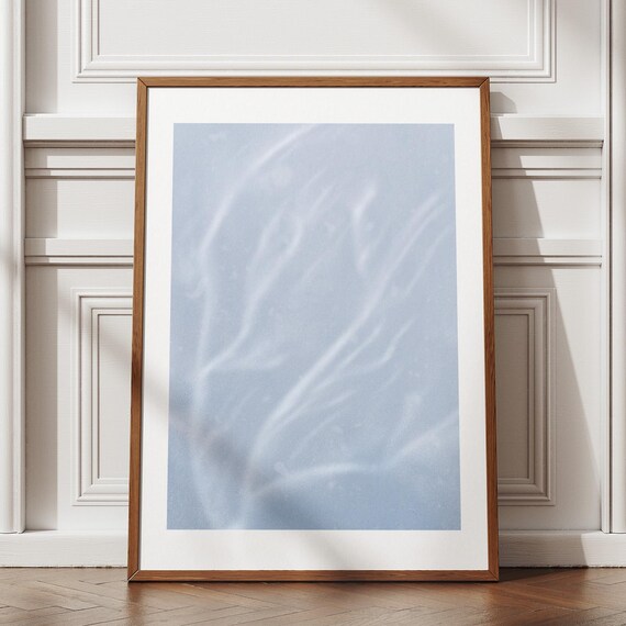 Winter Wall Art Baby Blue Snowy Poster Christmas Decor